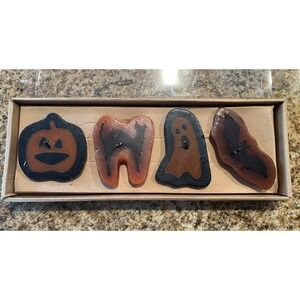 Vintage Floating Halloween Candles Tag Brand Set Of‎ 4 NOS In Original Box USA